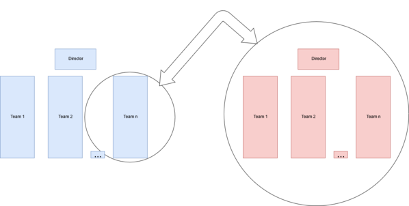 Between directorates and teams